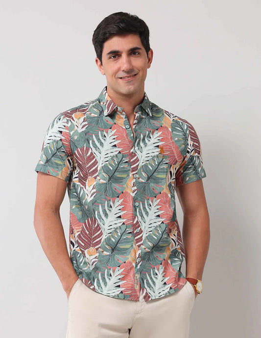 Leaf Print Shirt