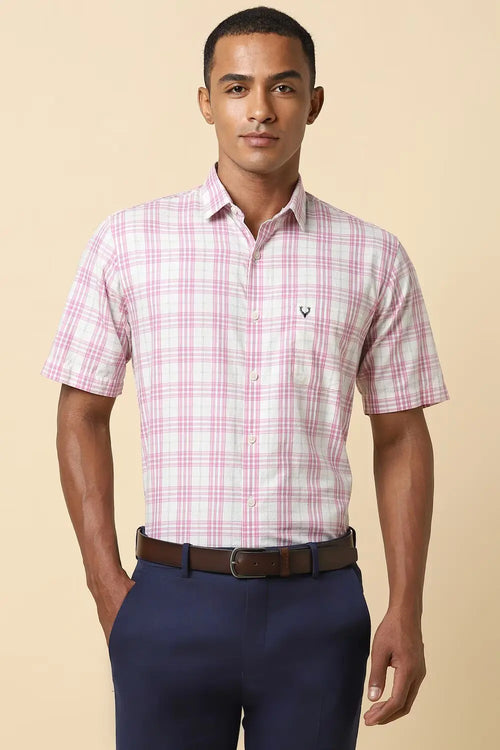 Check Cotton Shirts - Pink