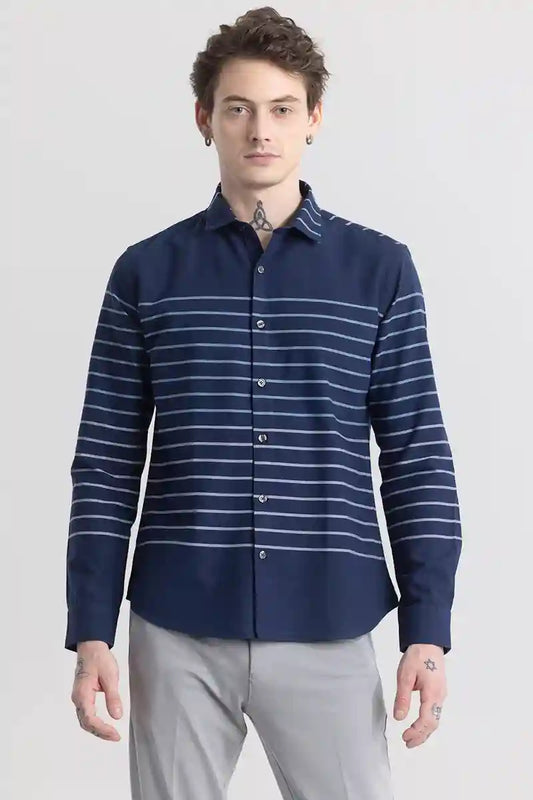 Stripivolve Navy Stripe Shirt