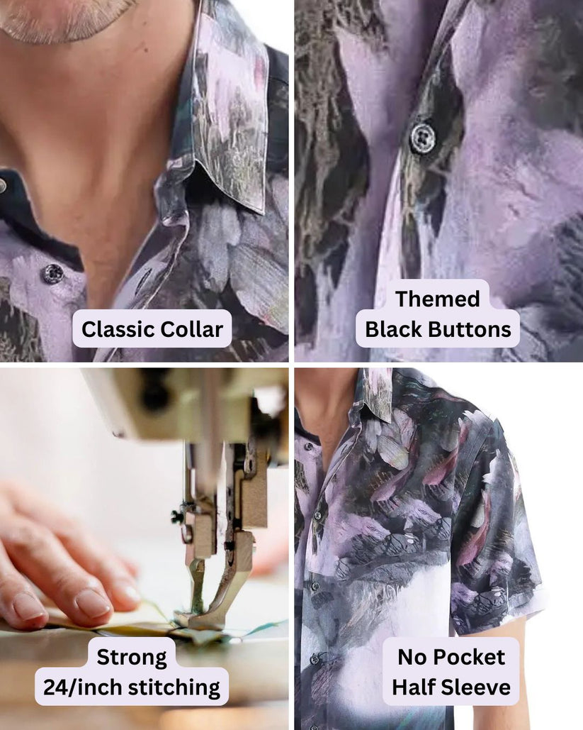 Abstract Printed Half Sleeve Shirt