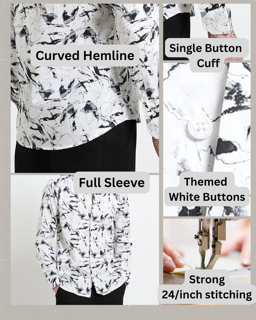 Marble Printed Shirt