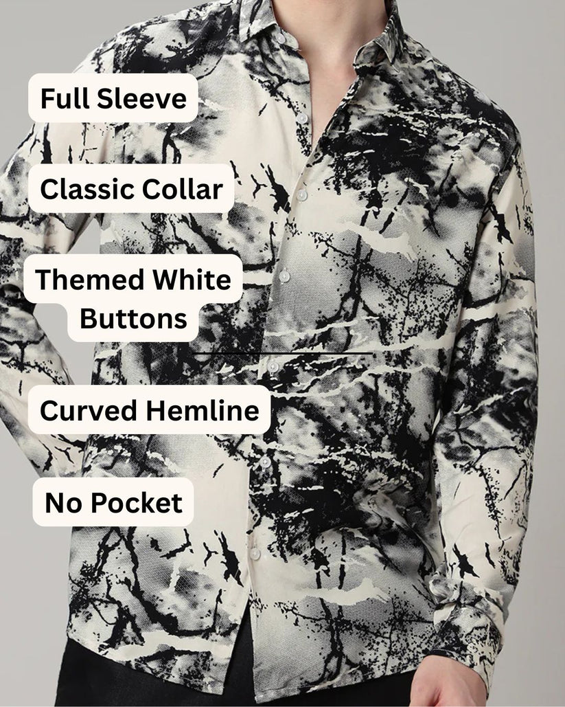 Monochromatic Feather Shirt