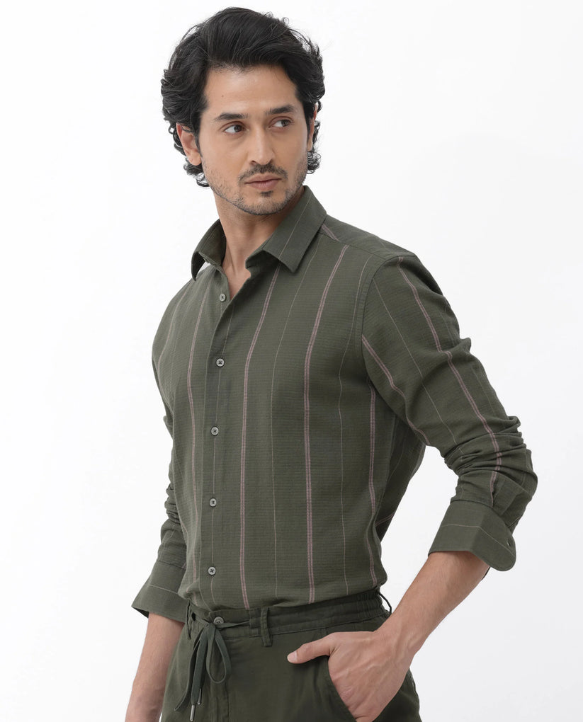 Textured Stripe Shirt