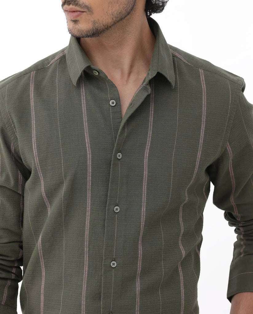 Textured Stripe Shirt
