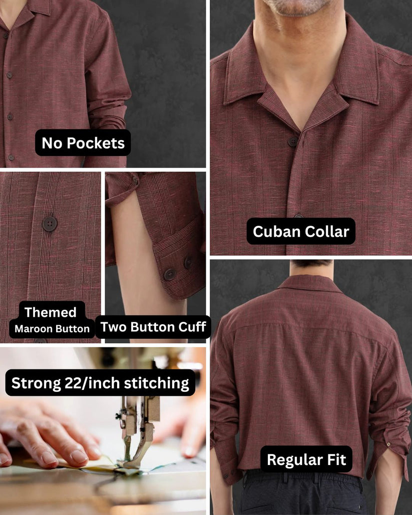 Cuban Collared Check Shirt