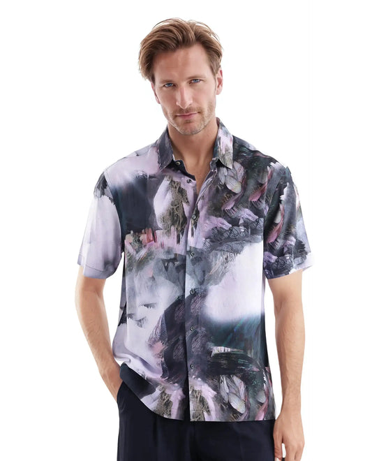 Abstract Printed Half Sleeve Shirt