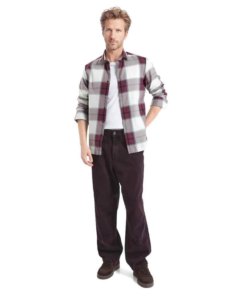 Check Shirt with Graphic Backprint