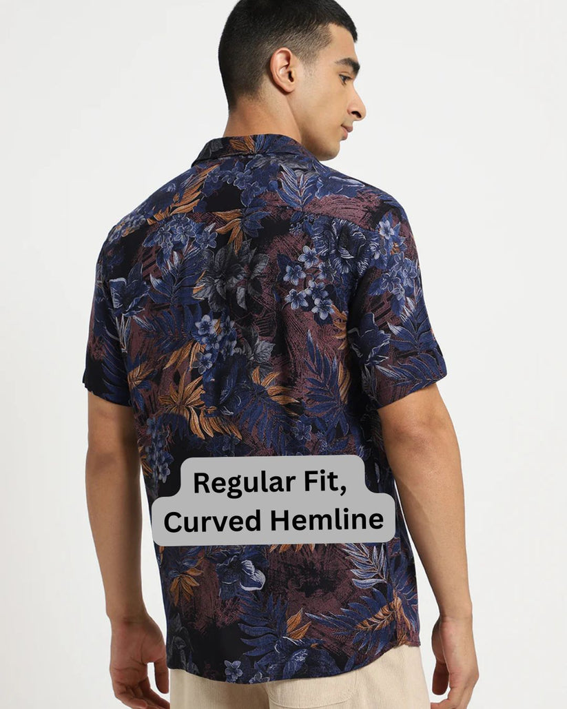 Foliage Feather Half Sleeve Shirt