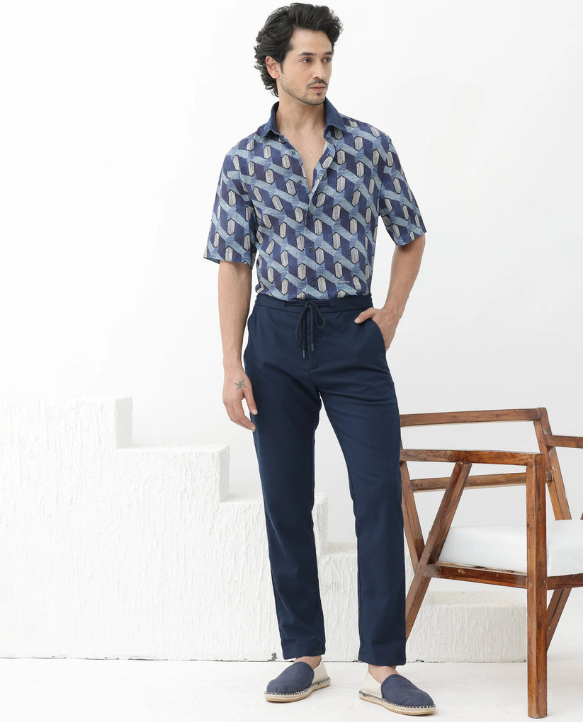 GEOMETRIC PRINT BOXY SHIRT