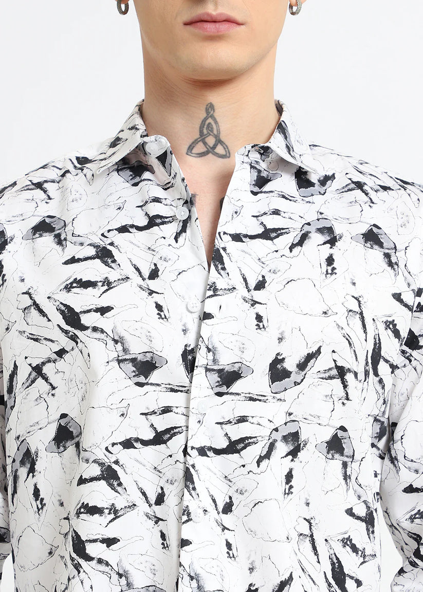 Marble Printed Shirt