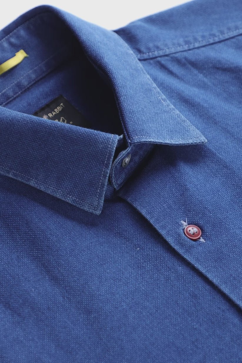 Soft Washed Indigo Denim Shirt