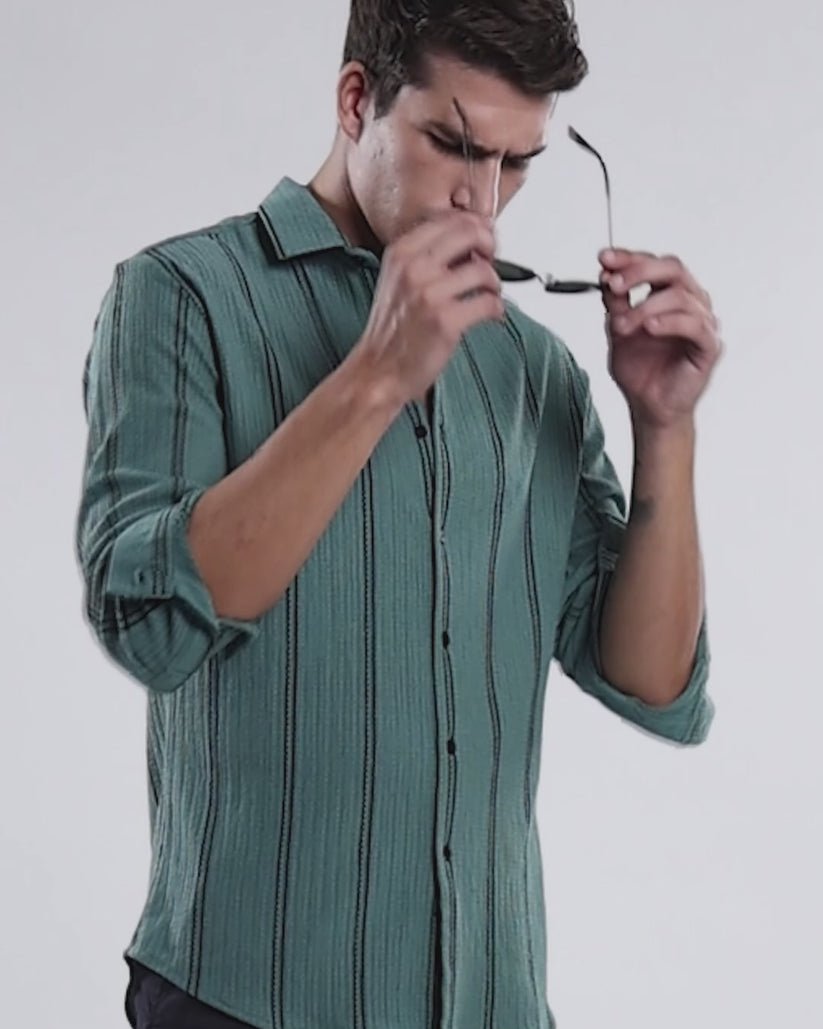 Textured Stripe Shirt